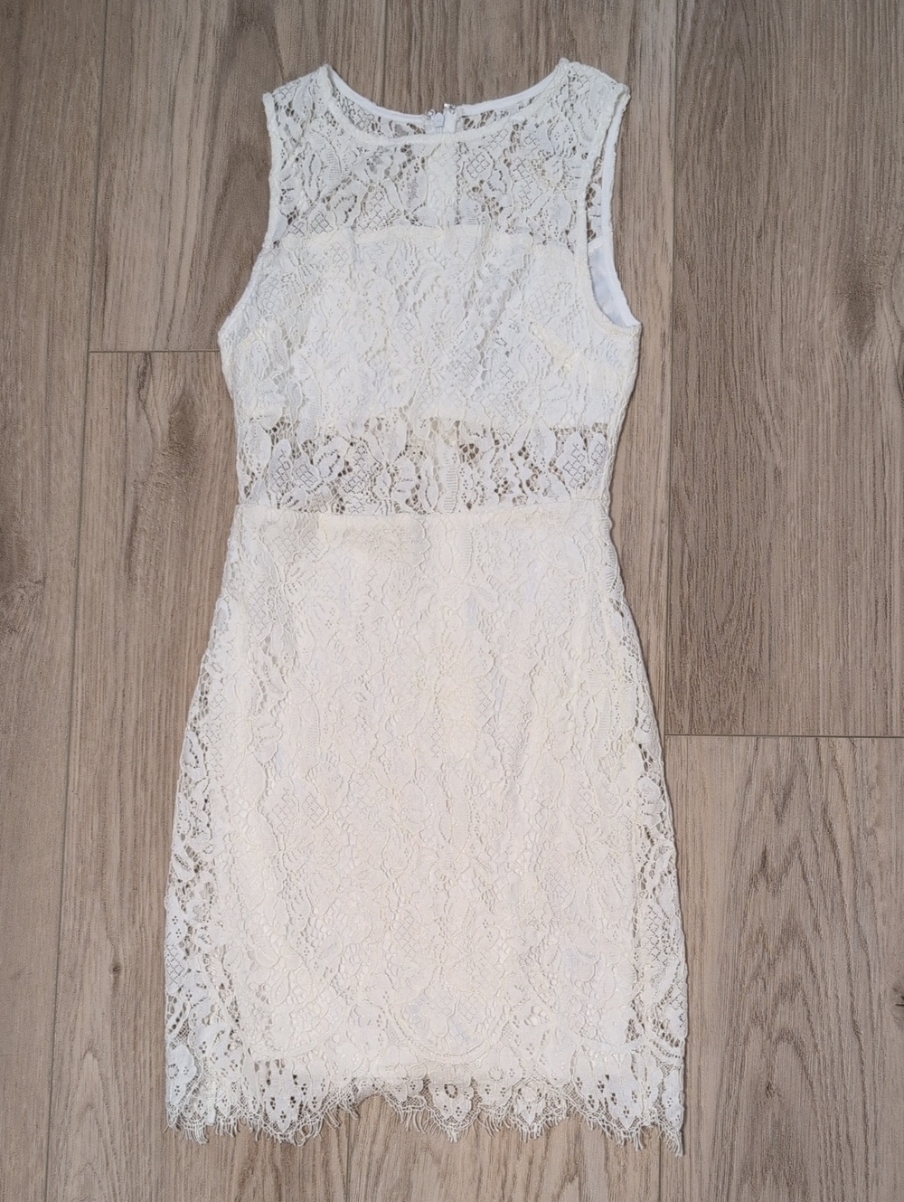 Lulu's White Lace Sleeveless Mini Dress